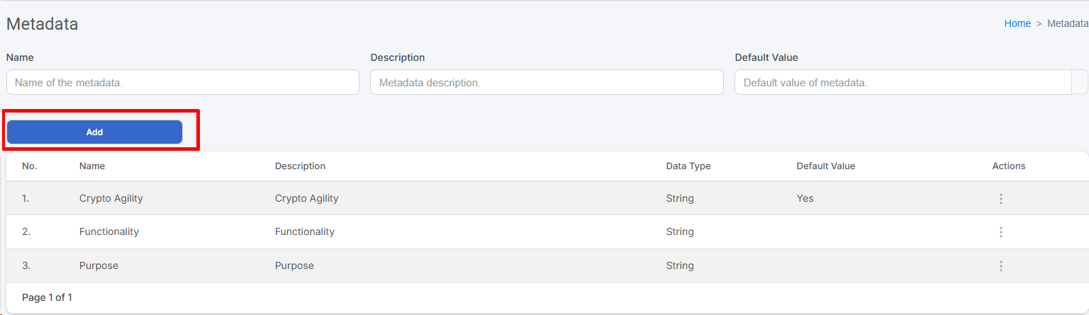 metadata types add button
